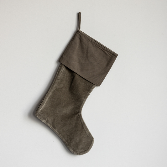 Sage Green Velvet Stocking | By Luxe B Co