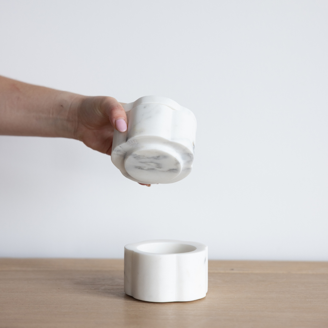 Scallop Marble Pinch Pots | By Luxe B Co.