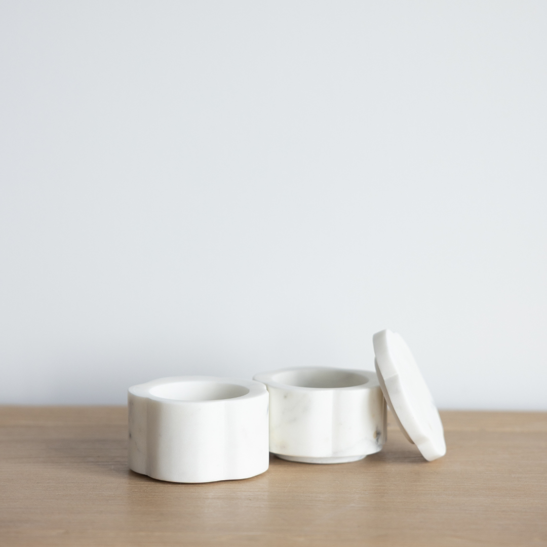 Scallop Marble Pinch Pots | By Luxe B Co.