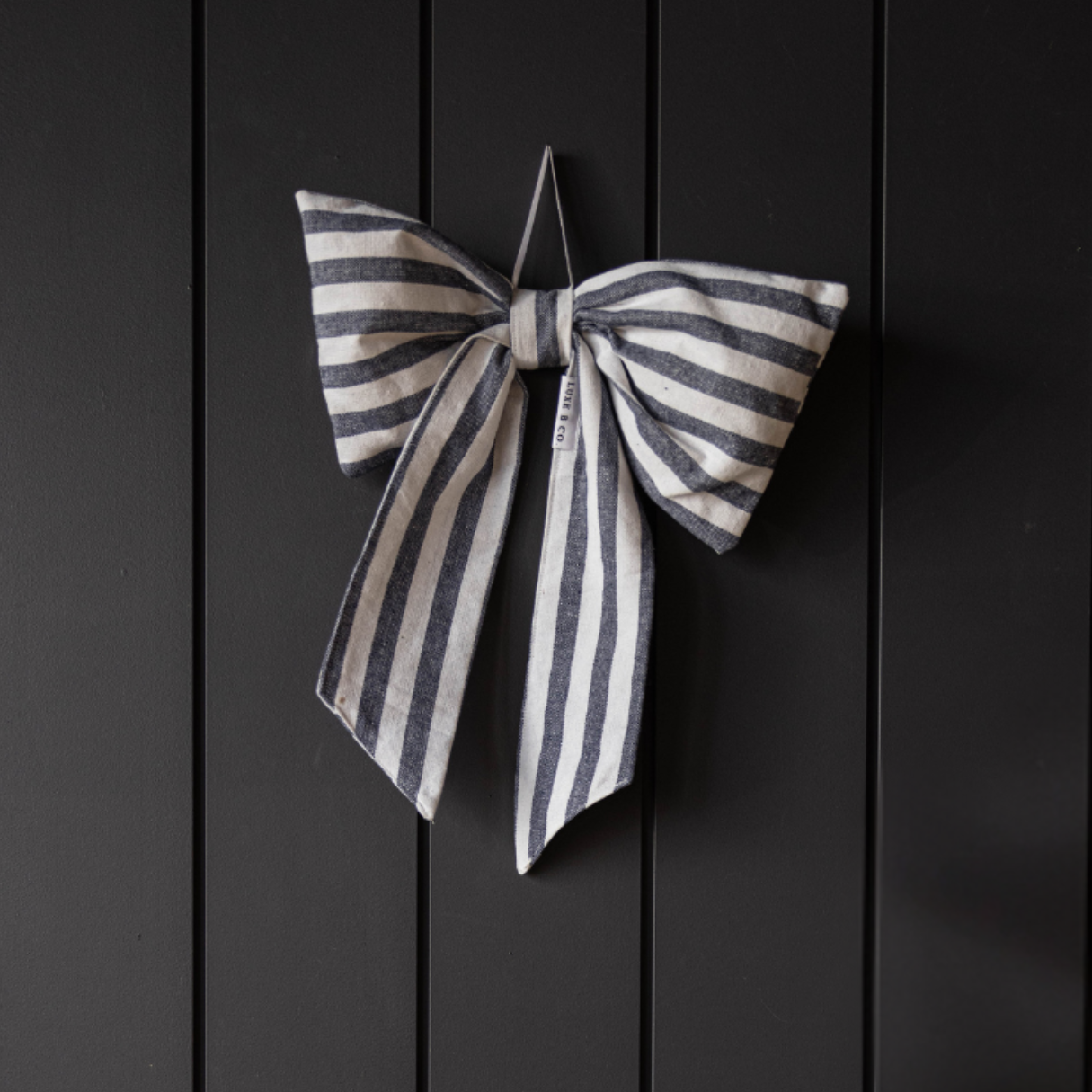 Striped Blue Fabric Bows | By Luxe B Co.