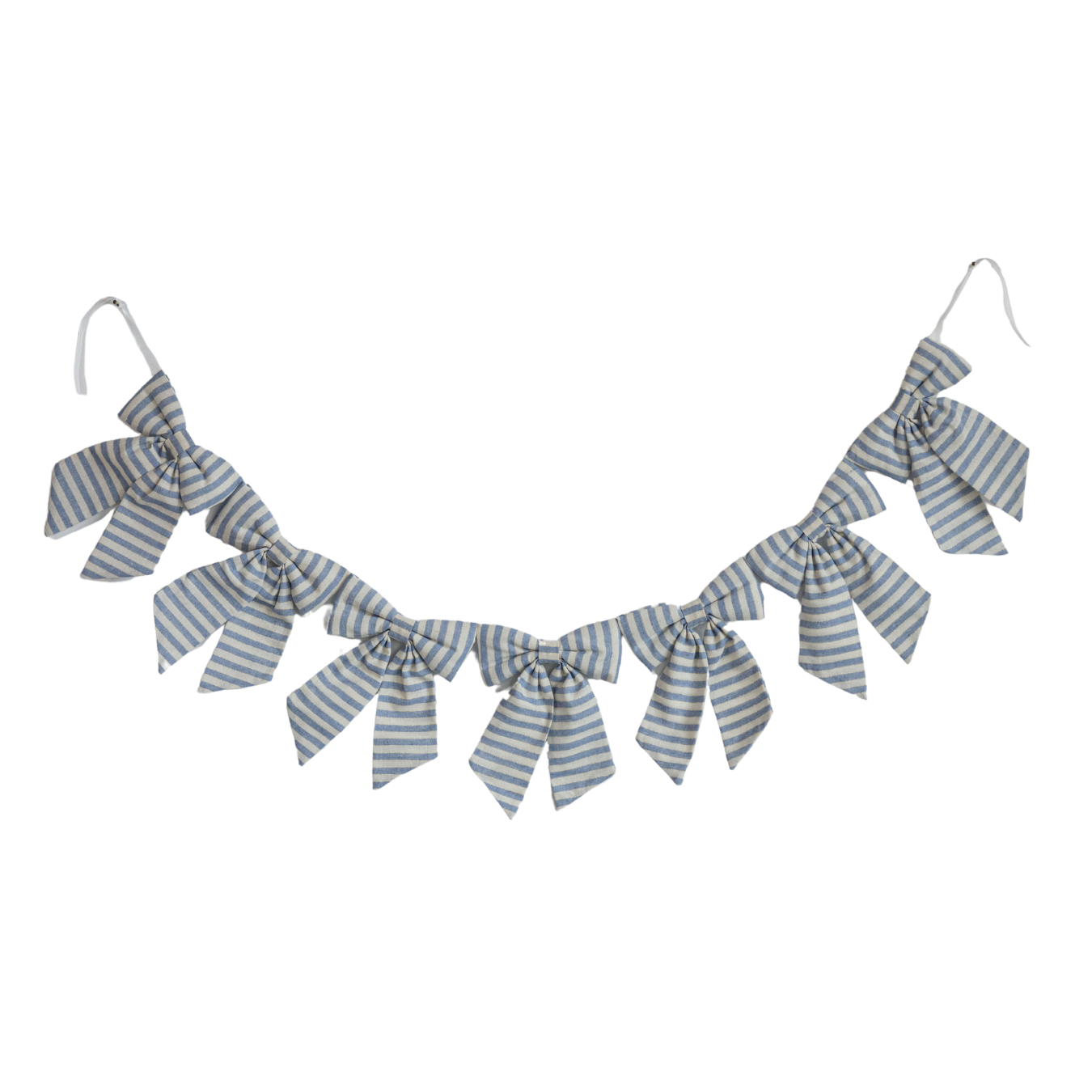 Striped Blue & Gold Bow Garland | By Luxe B Co.