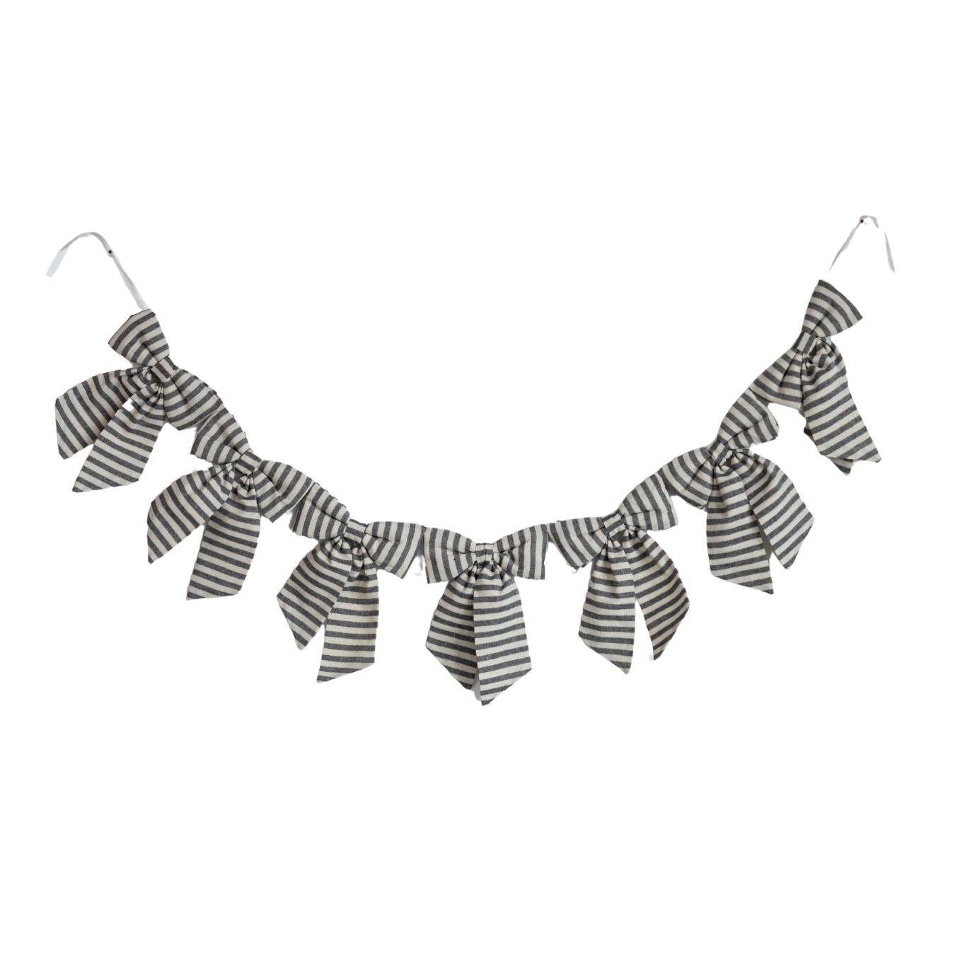 Striped Charcoal & Gold Bow Garland | By Luxe B Co.