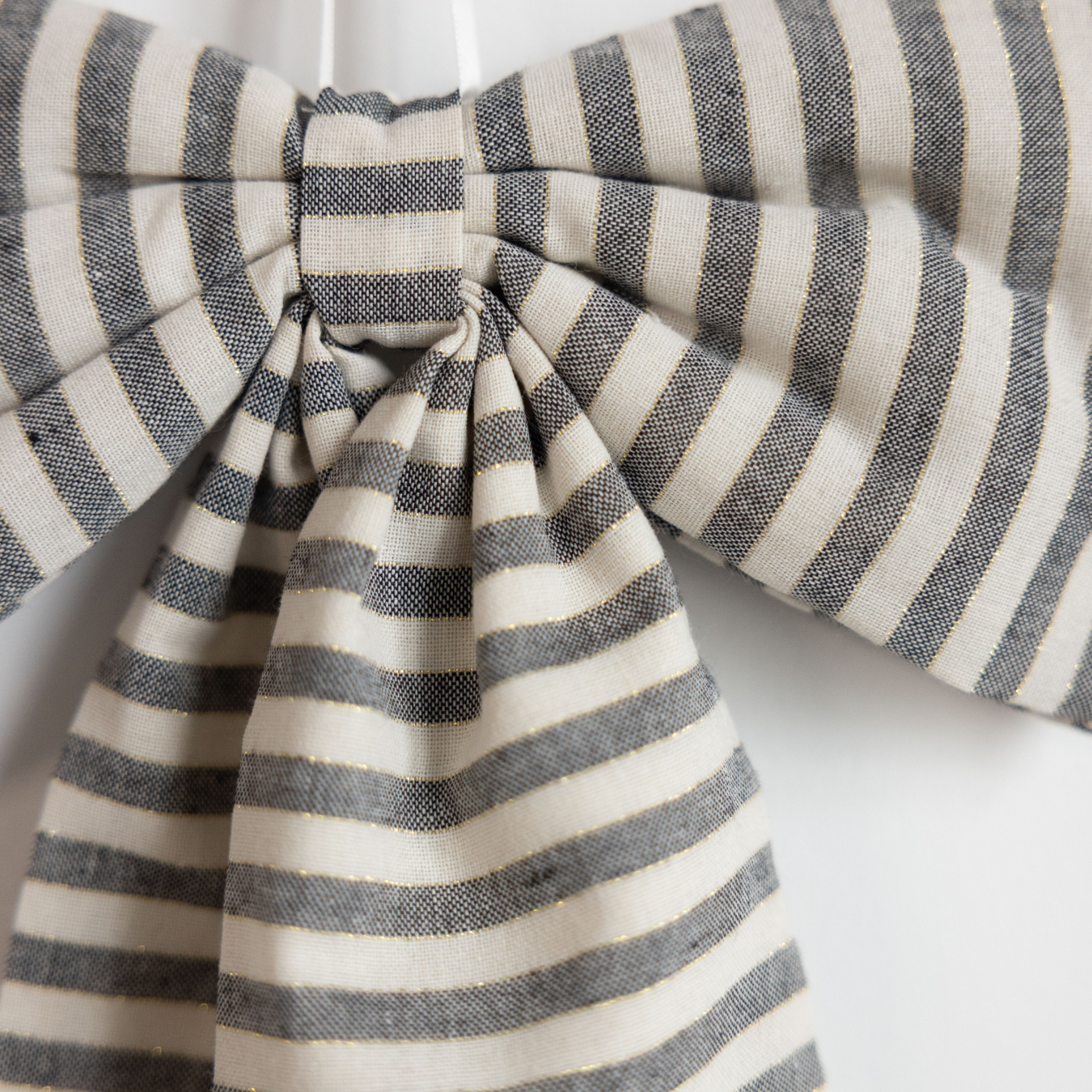 Striped Charcoal & Gold Bow Garland | By Luxe B Co.