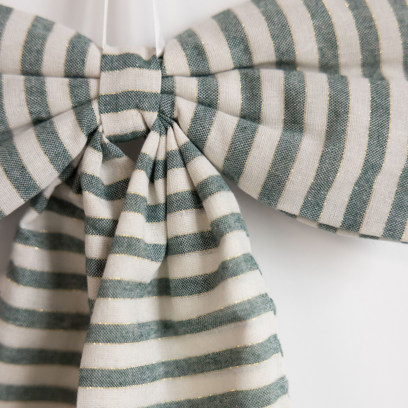 Striped Green Bow Garland  | By Luxe B Co.