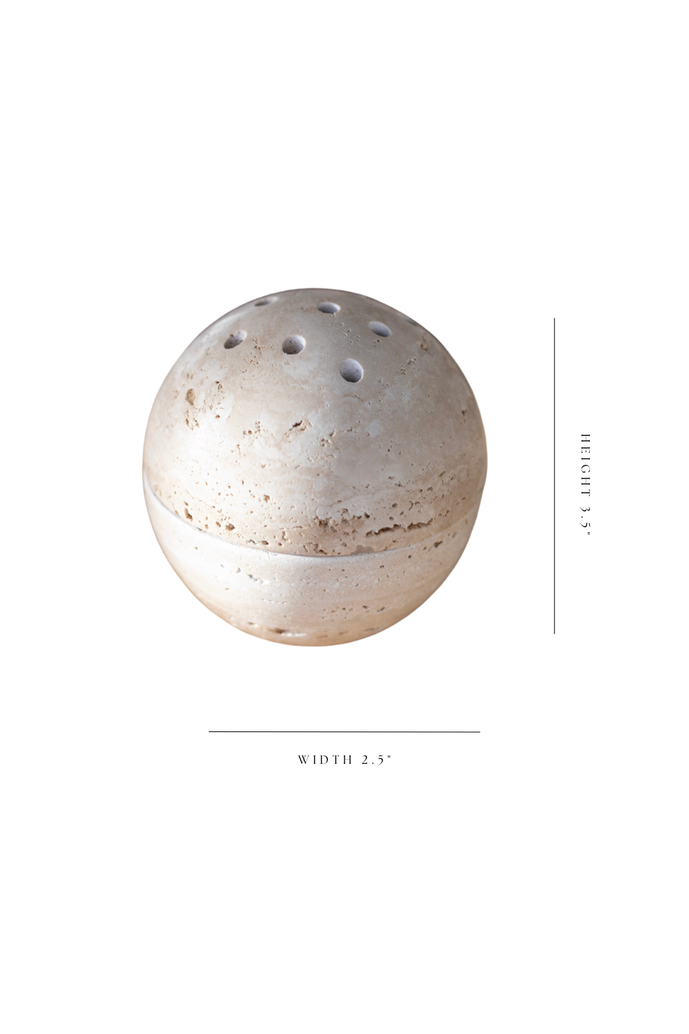 Travertine Incense Burner Dome - Luxe B Co