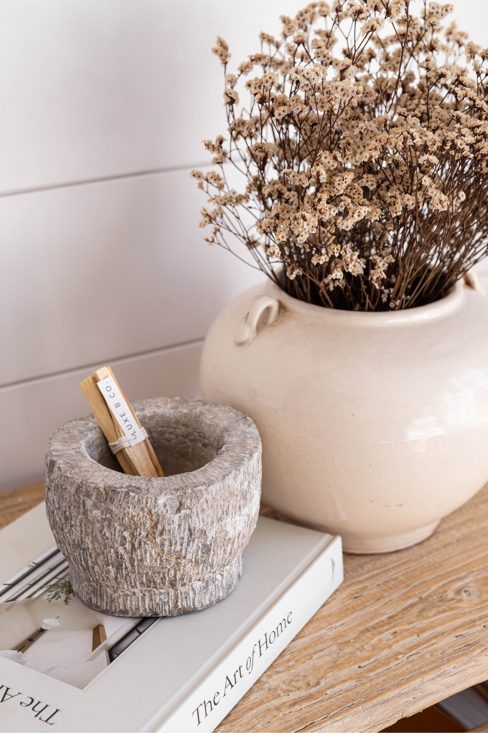 Vintage Cream Glazed Pot | By Luxe B Co.