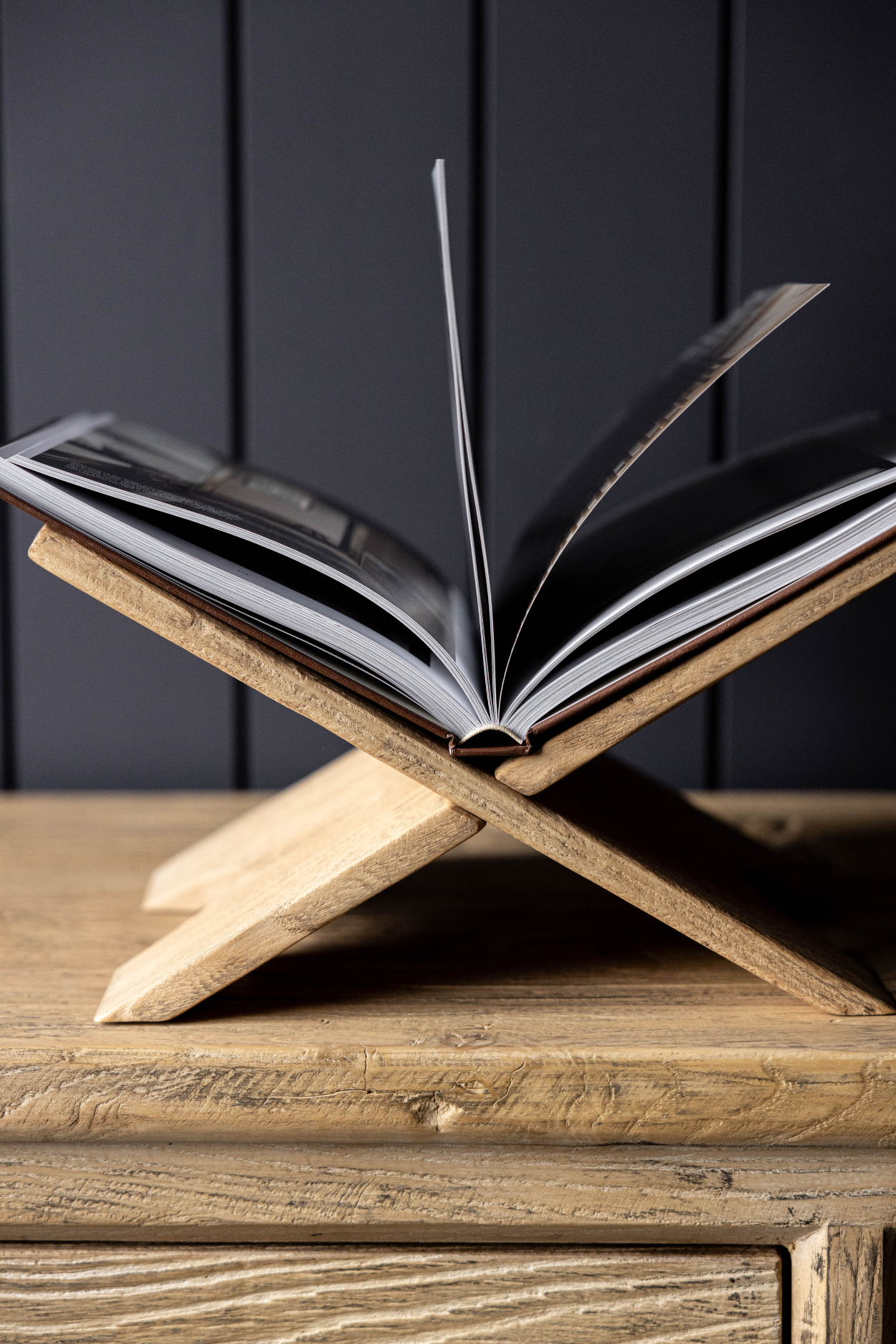 Vintage Reclaim Wood Book Stand - Luxe B Co