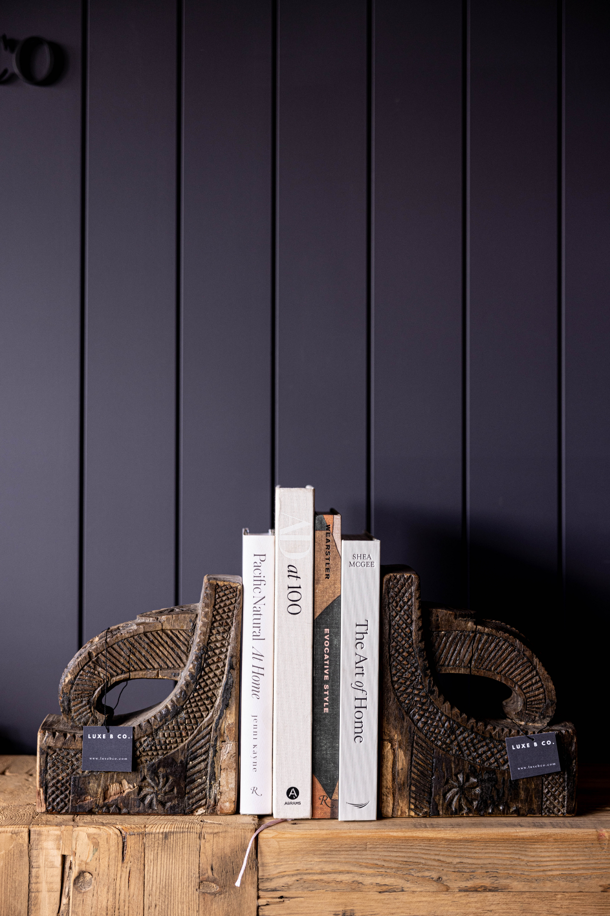 Vintage Wooden Book Ends | By Luxe B Co.