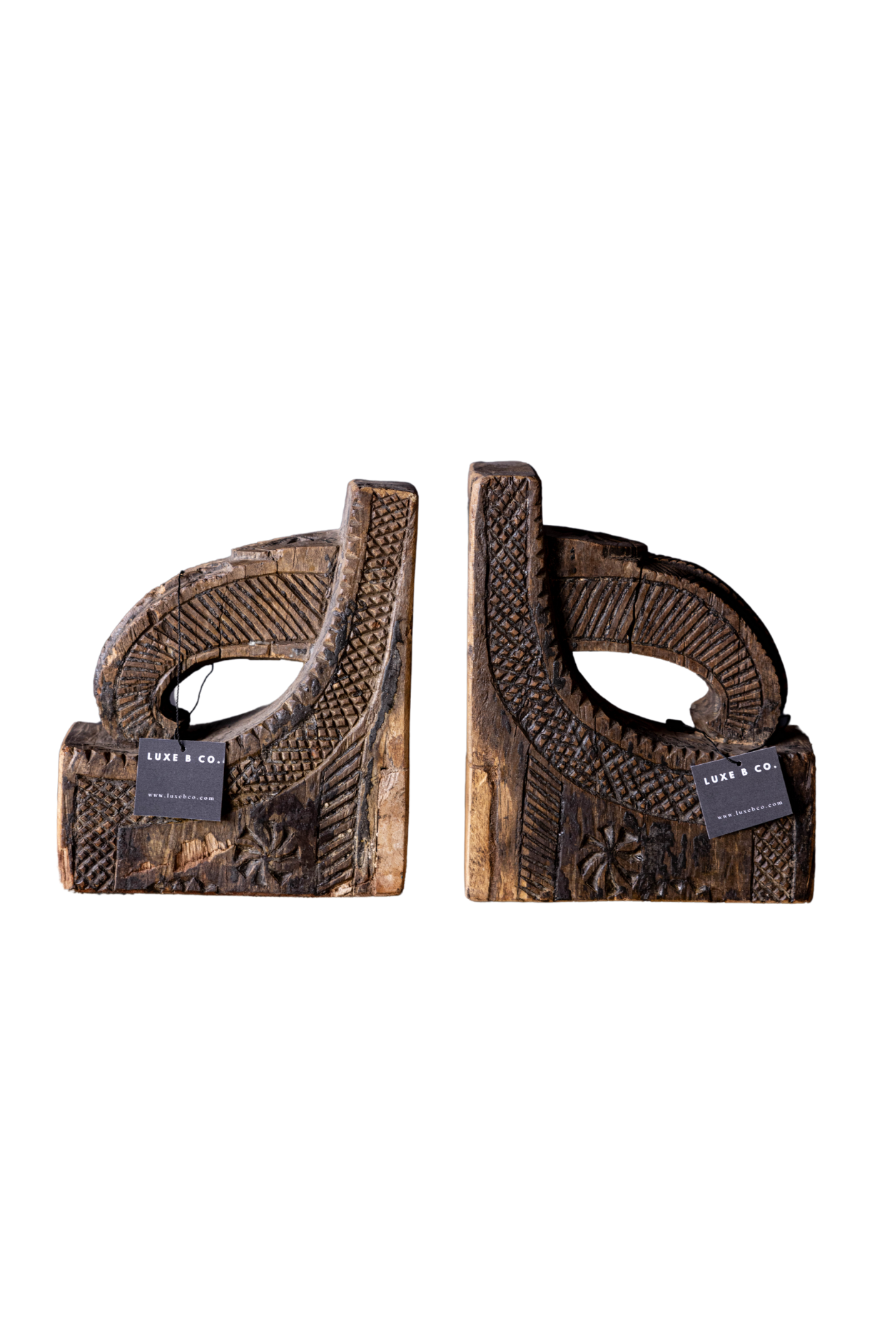 Vintage Wooden Book Ends | By Luxe B Co.