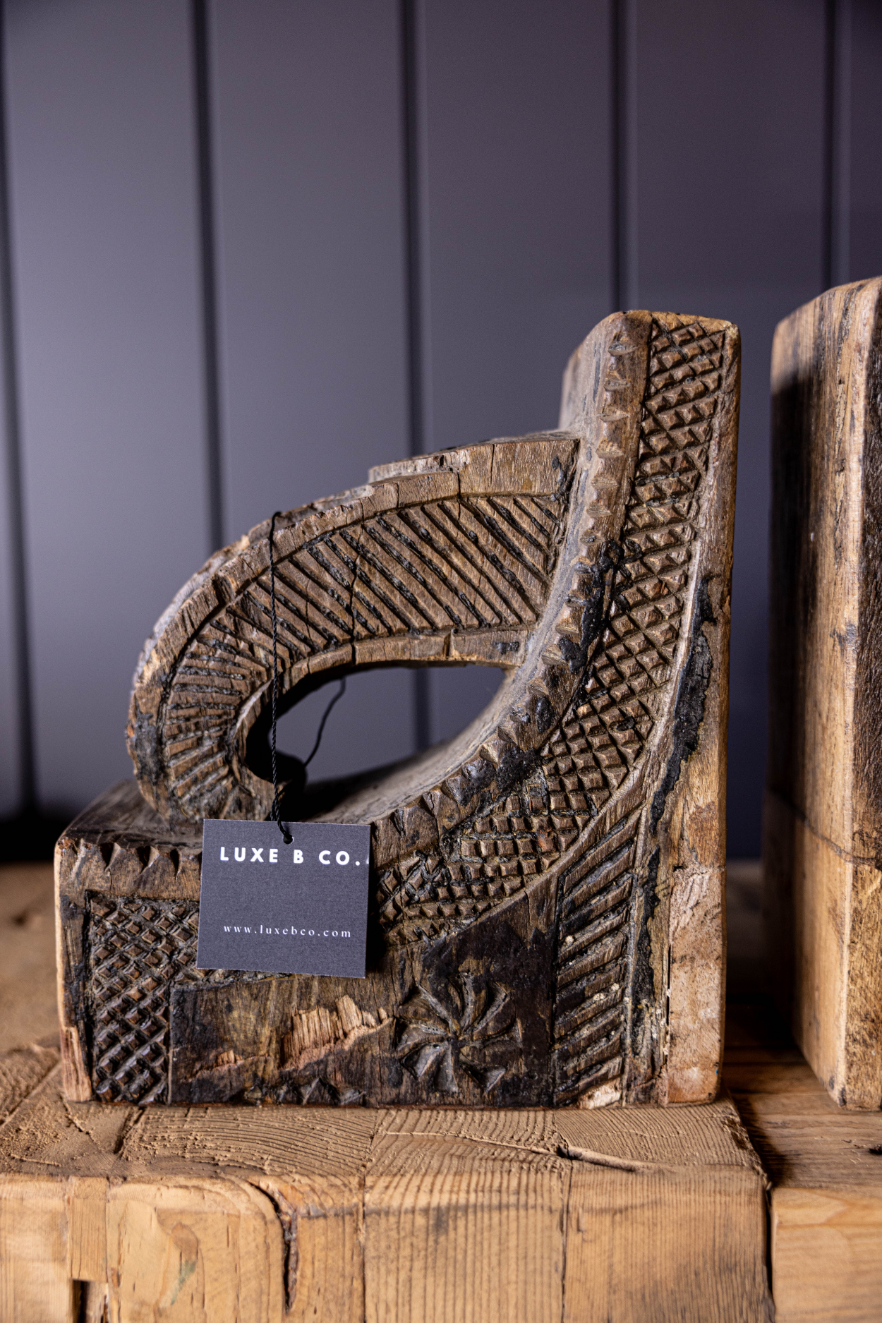 Vintage Wooden Book Ends | By Luxe B Co.