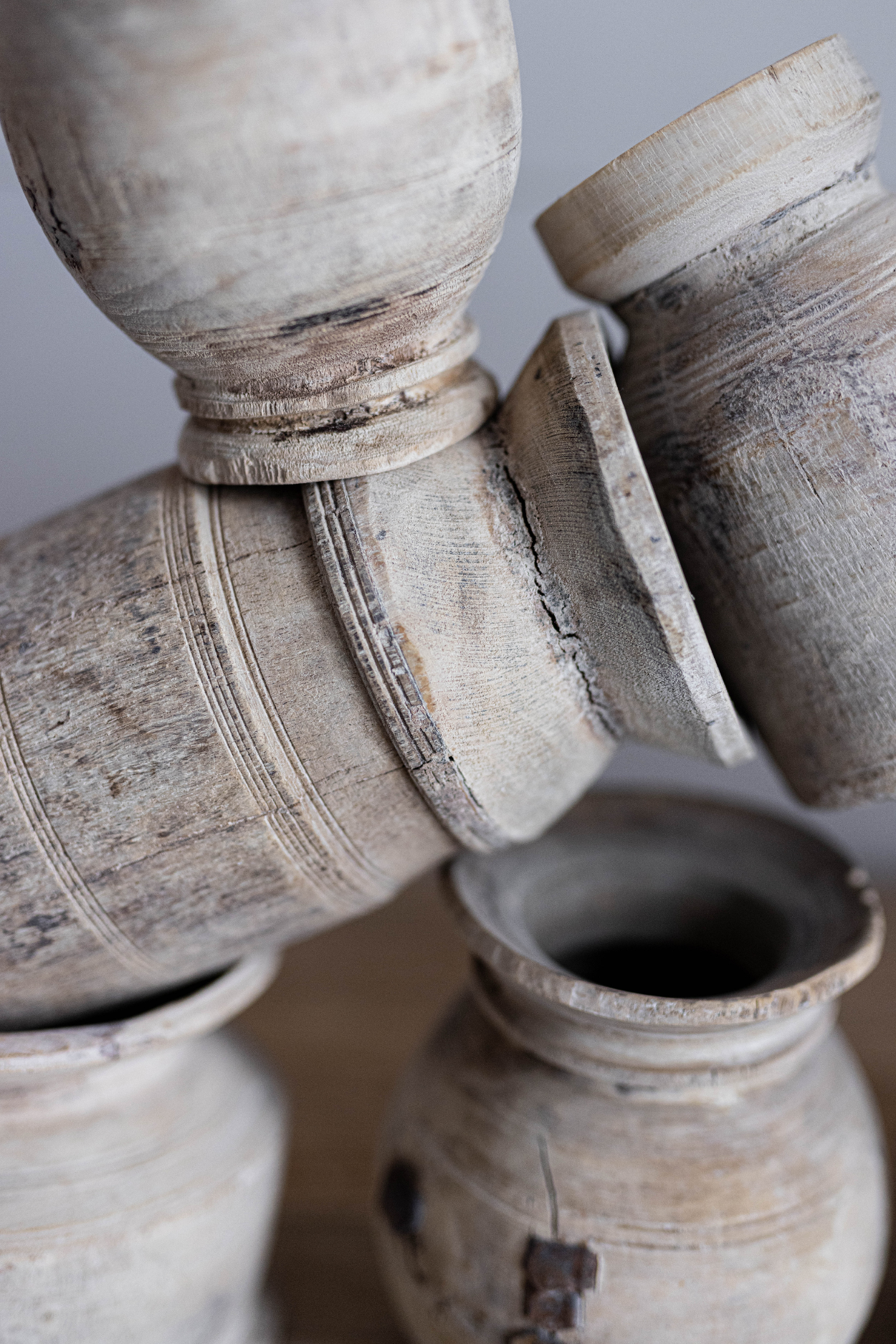 Vintage Wooden Vase | By Luxe B Co.