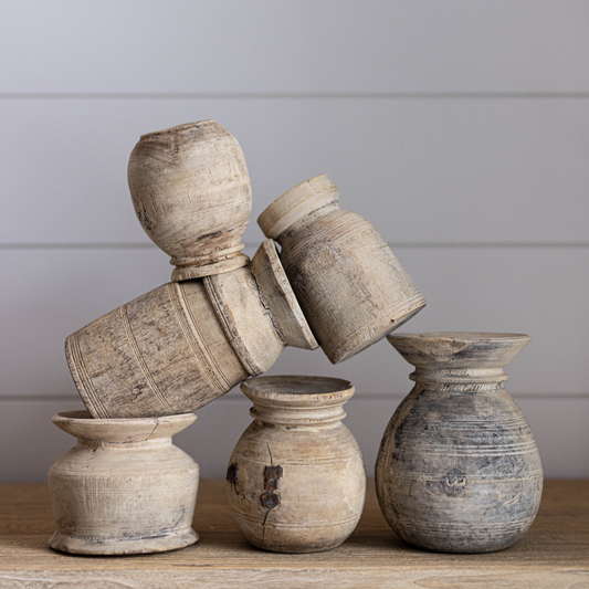 Vintage Wooden Vase | By Luxe B Co.