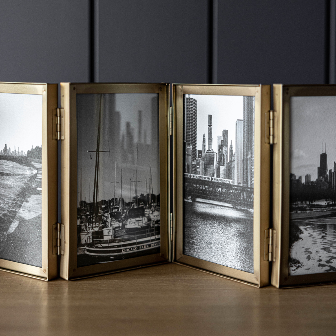 Oversized Hinged Gold Photo Frame - Luxe B Co