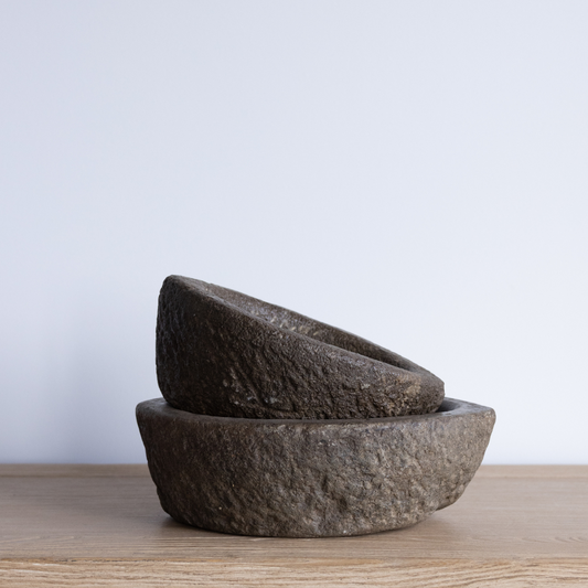 Vintage Oval Stone Mortar | By Luxe B Co