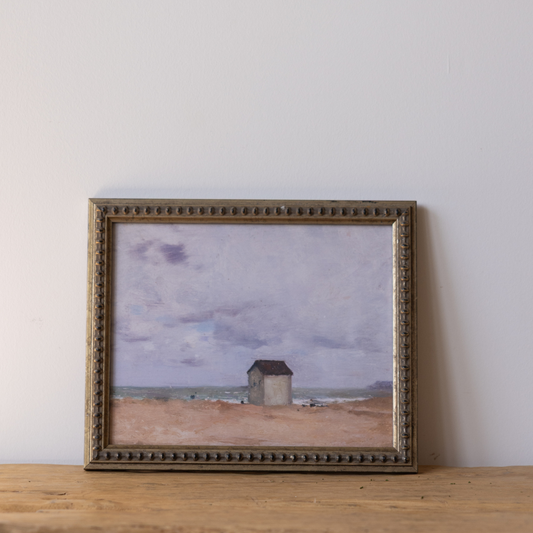 Vintage Watercolor Coastal Shack Framed Art By Luxe B Co.
