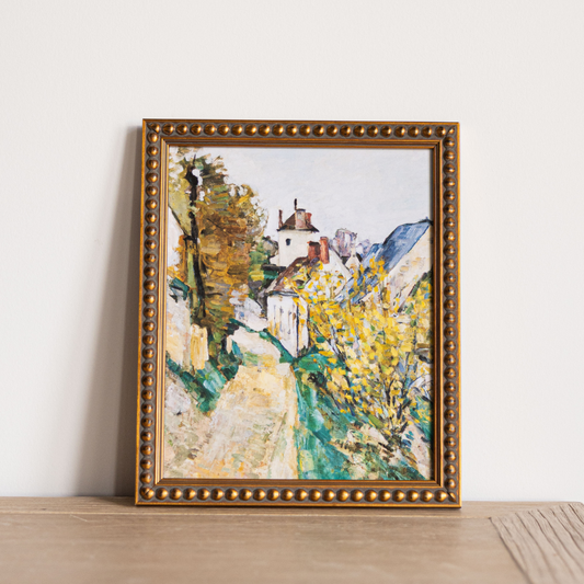 Vintage Watercolor Town Scene Framed Art | By Luxe B Co.