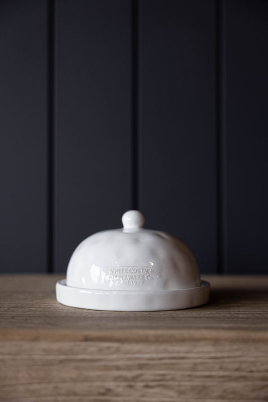 White Cottage Mini Butter Dish | By Luxe B Co.