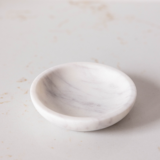 White Marble Trinket Dish | By Luxe B Co.
