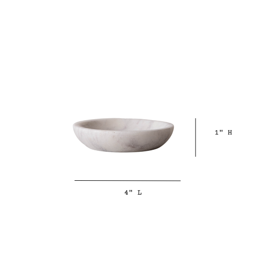 White Marble Trinket Dish | By Luxe B Co.