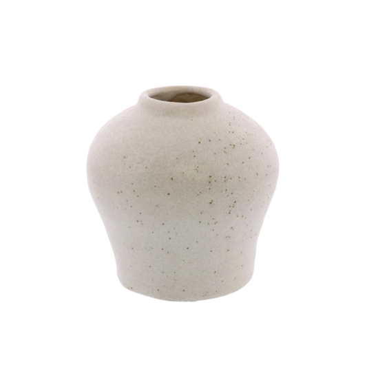 White Textured Anders Urn Vase | By Luxe B Co.