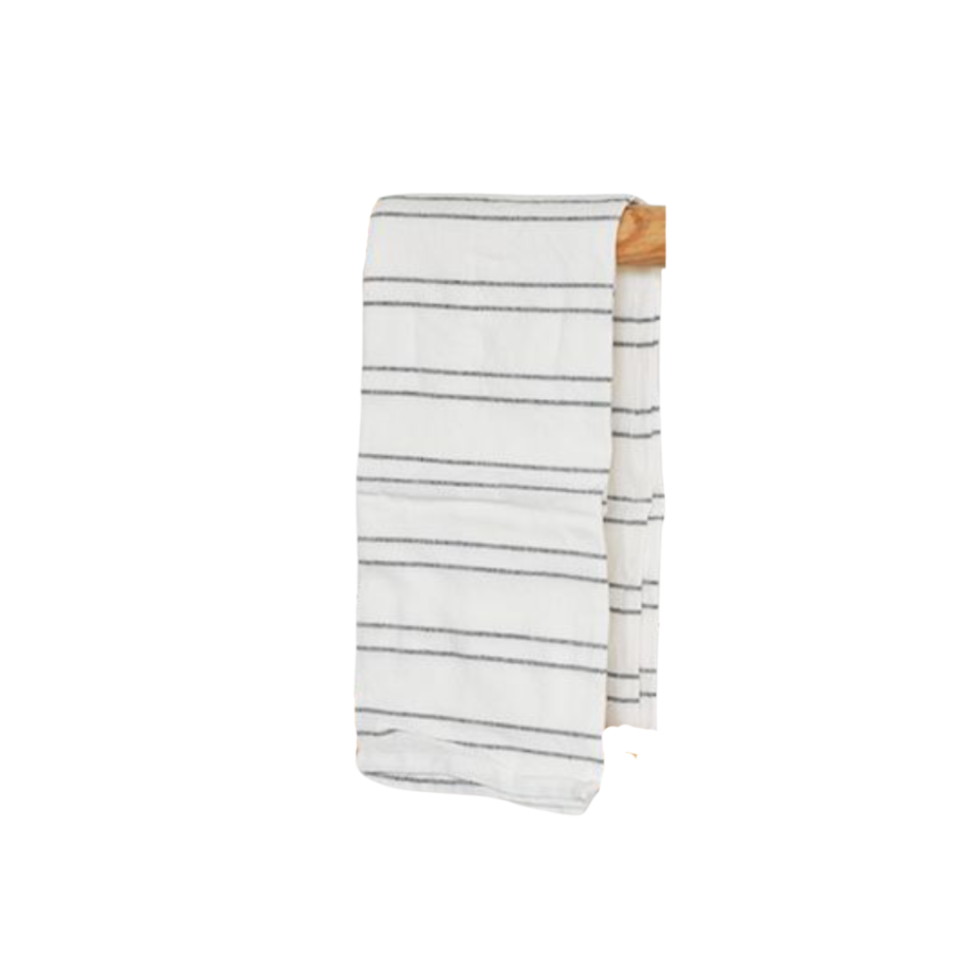 White Striped Tea Towel | By Luxe B Co.