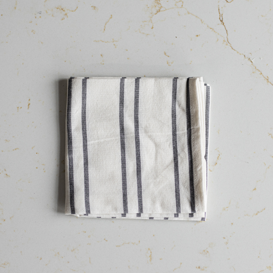 White Striped Tea Towel | By Luxe B Co.