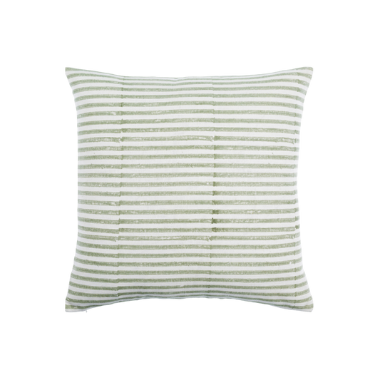 Sage Green Striped Pillow