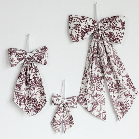 Star Toile Baby Burgundy Bows - Luxe B Co