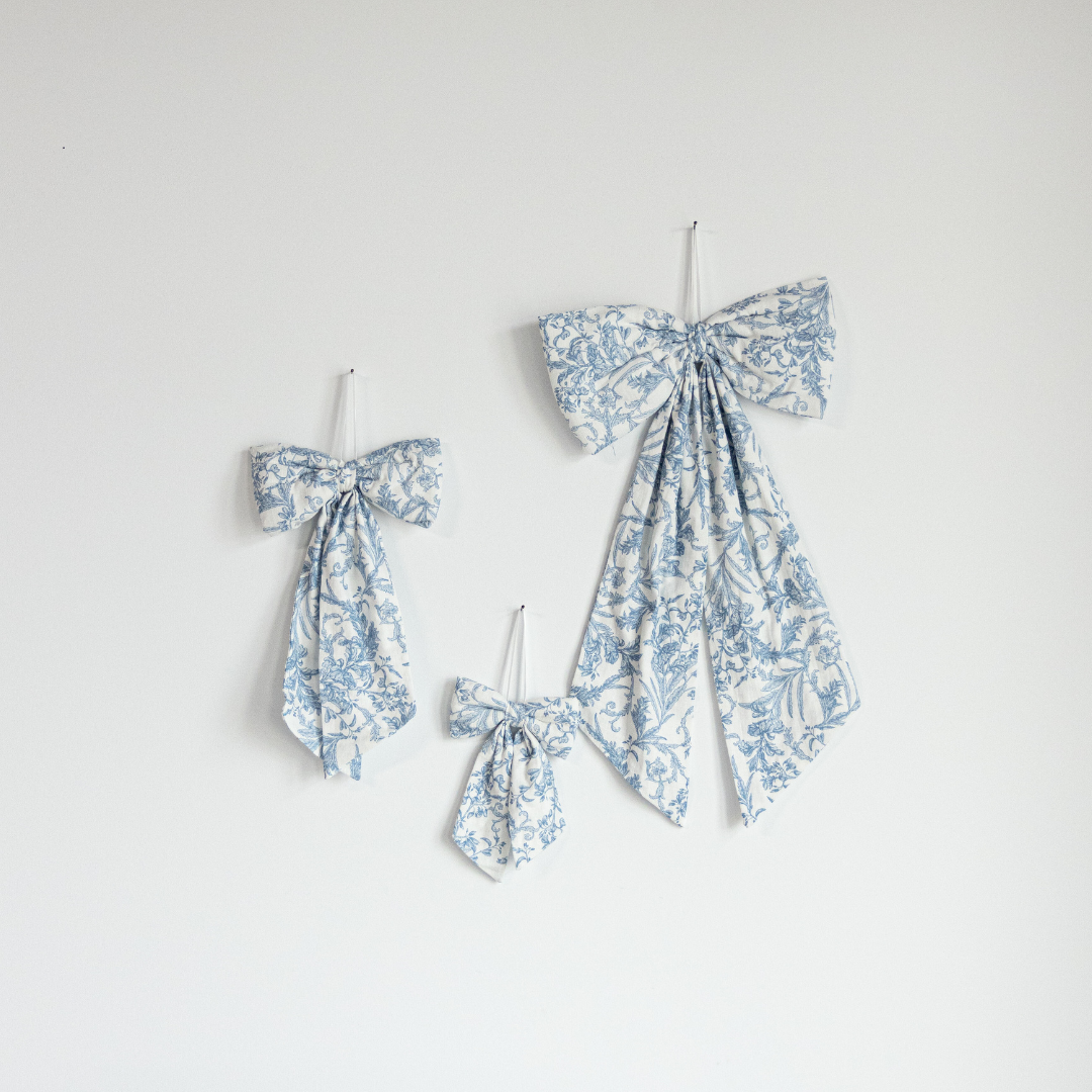 Star Toile Baby Blue Bows - Luxe B Co