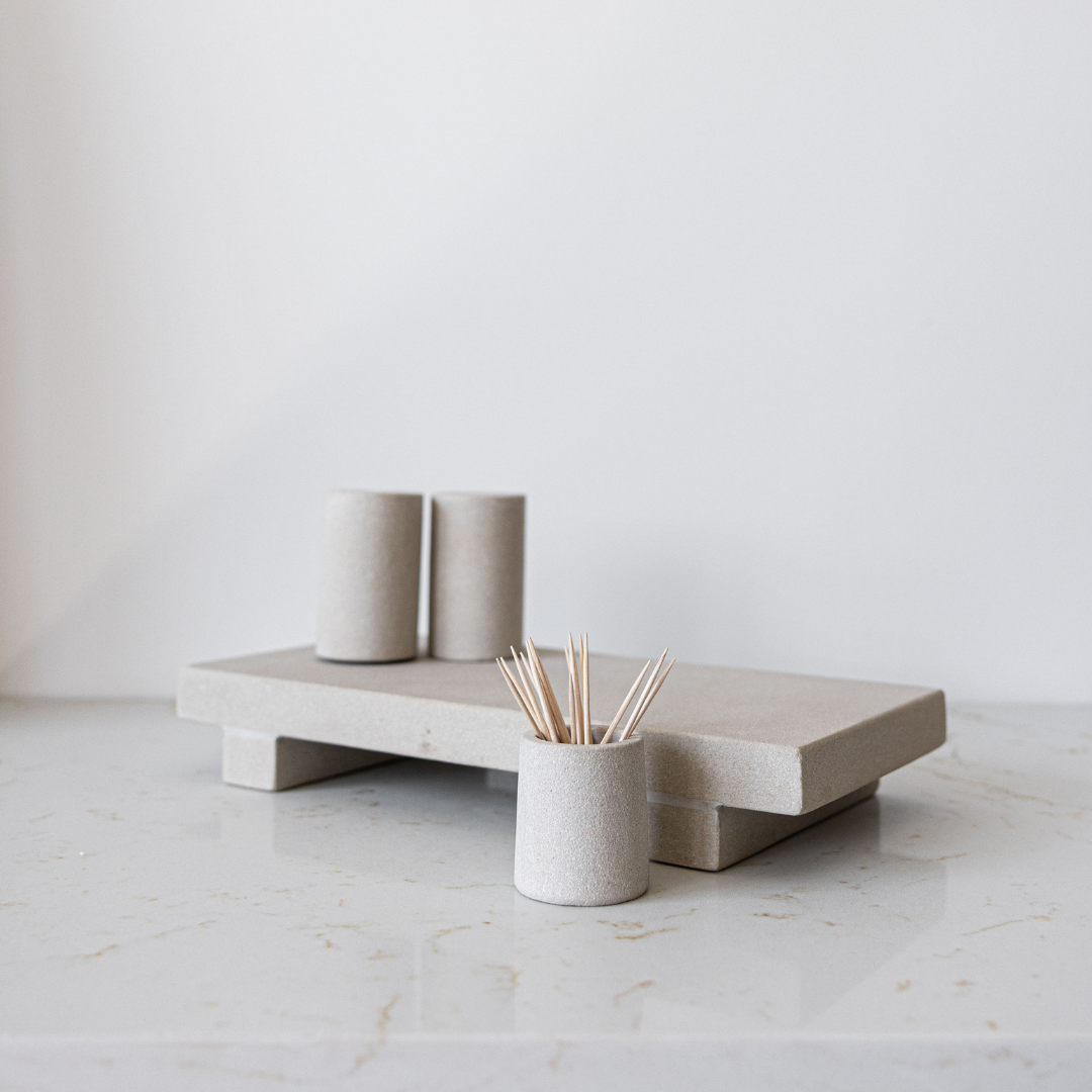 Beige Sandstone Trivet Riser - Luxe B Co