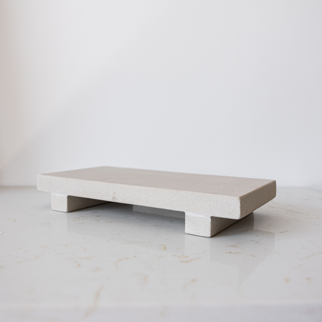 Beige Sandstone Trivet Riser - Luxe B Co