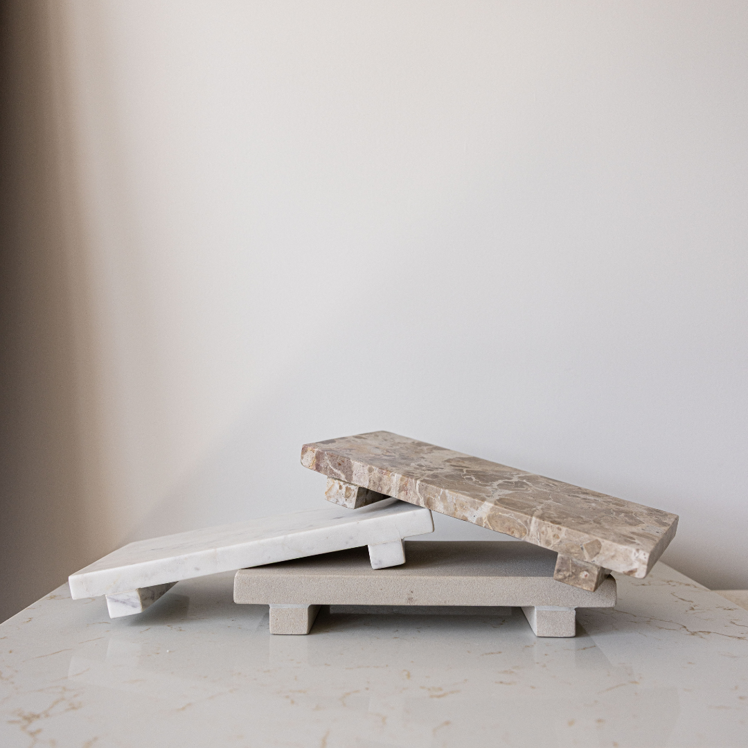 Beige Sandstone Trivet Riser - Luxe B Co