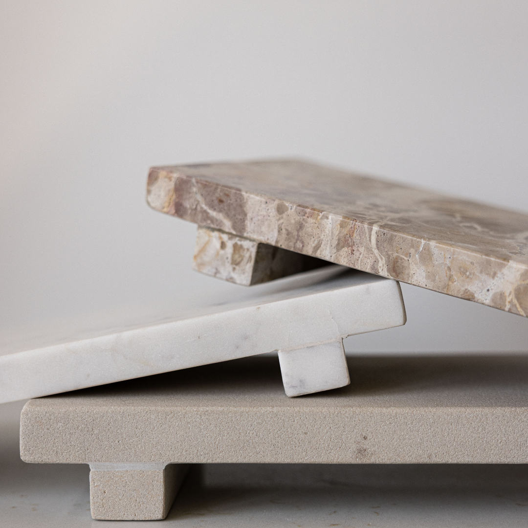 Beige Sandstone Trivet Riser - Luxe B Co