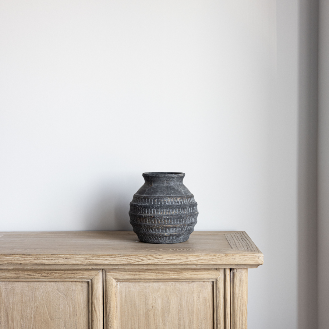 Terracotta Stripe Vase - Luxe B Co