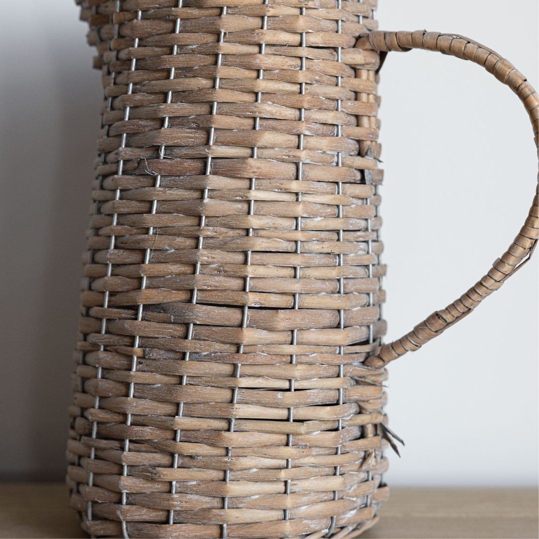 Wicker Pitcher Vase - Luxe B Co