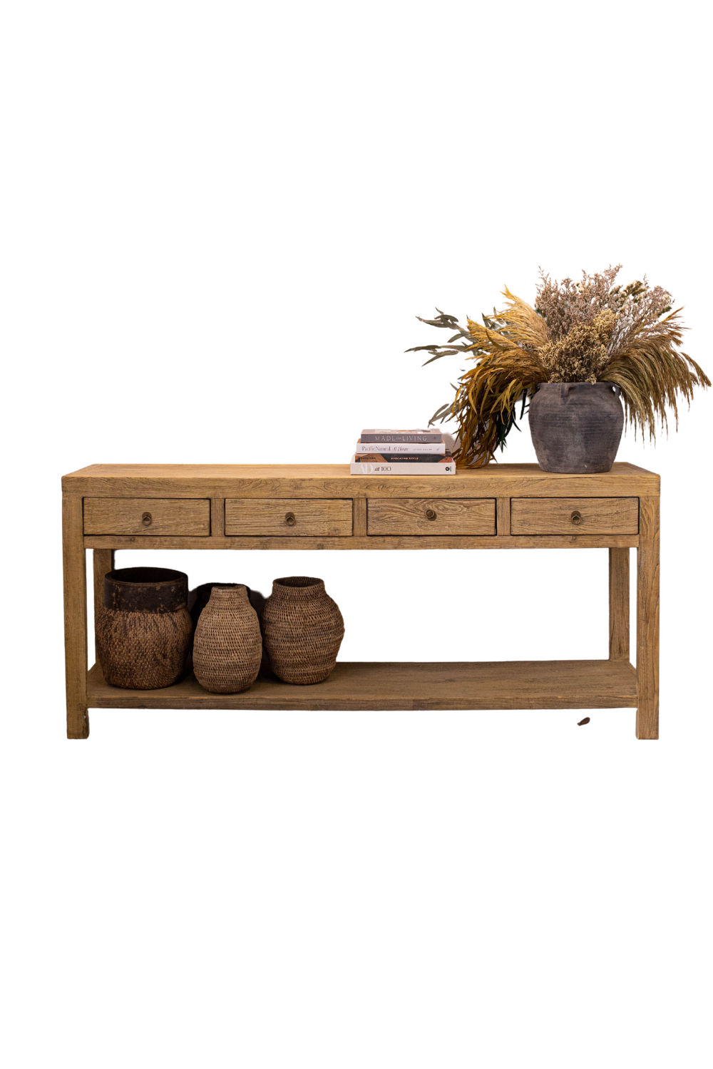Capitola Elm Wood Console Table - Luxe B Co