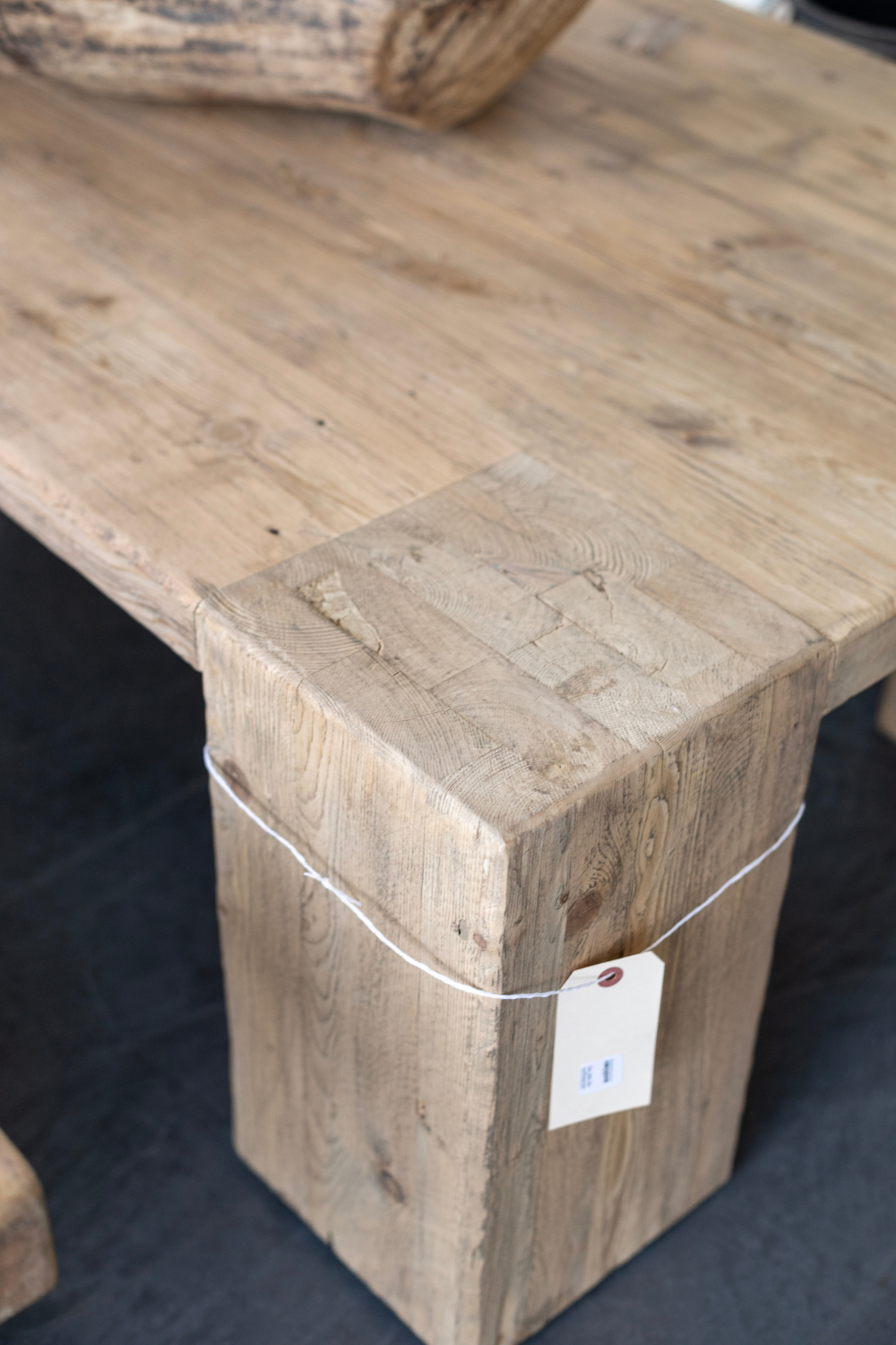 English Beam Elm Wood Coffee Table - Luxe B Co