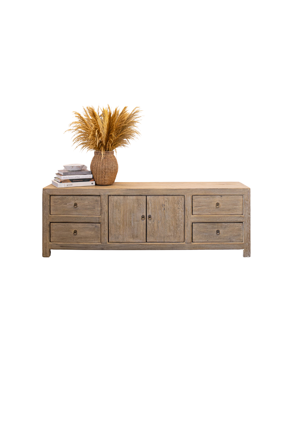 Sausalito Elm Wood Elm Entertainment Console - Luxe B Co