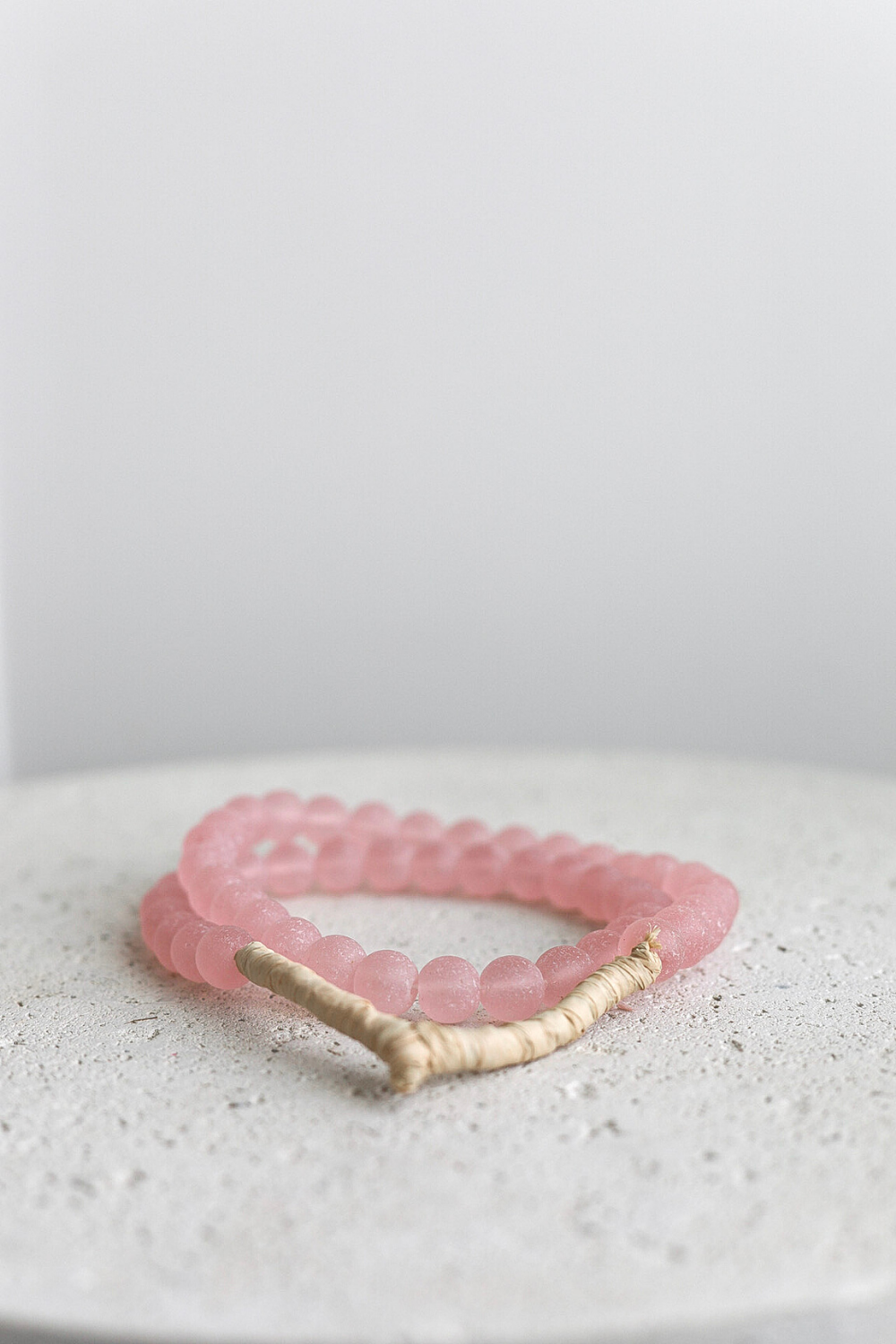 Recycled Glass Boho Beads Light Pink | By Luxe B Co.