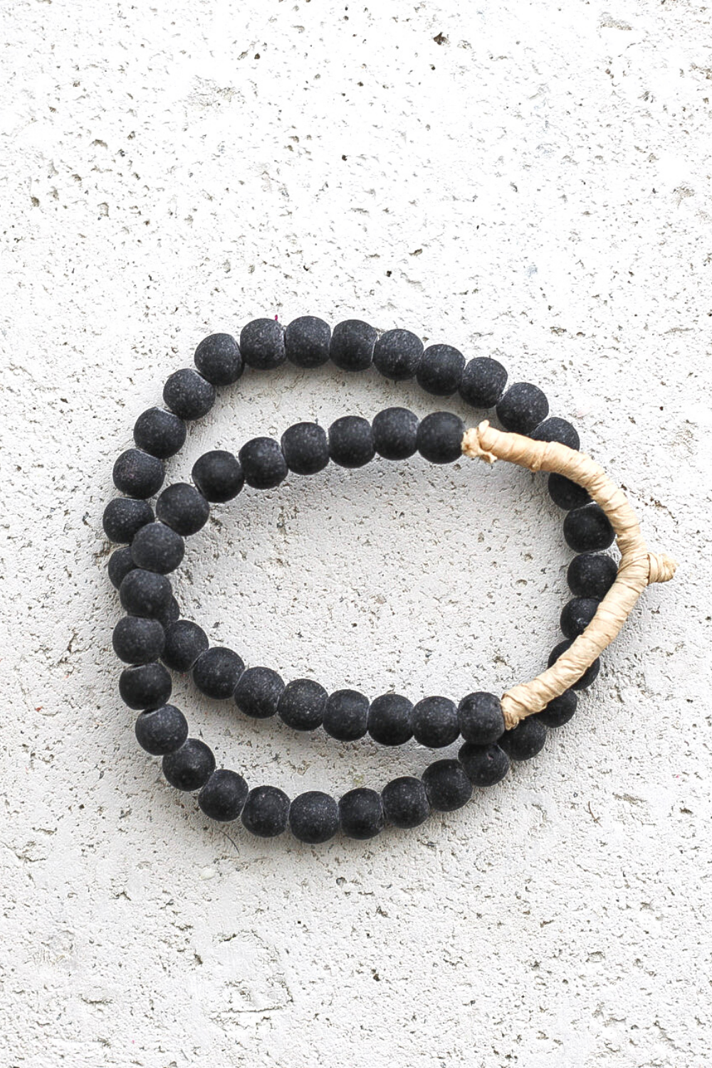 Recycled Glass Boho Beads Clear Black - Luxe B Co