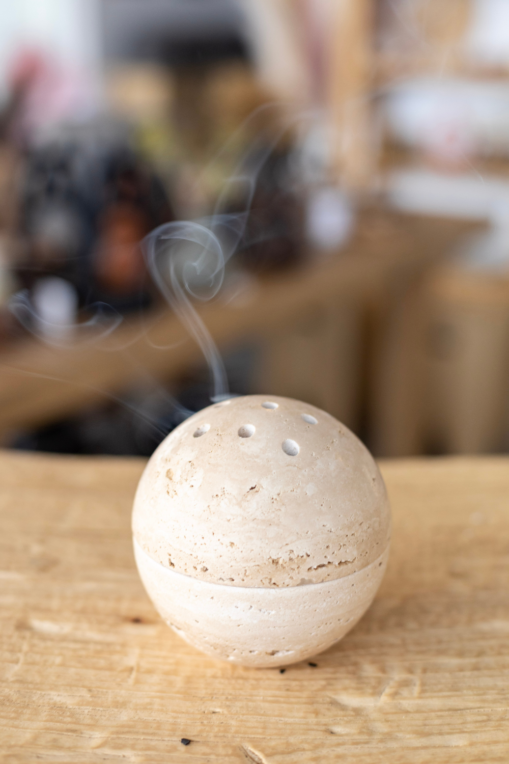 Travertine Incense Burner Dome - Luxe B Co