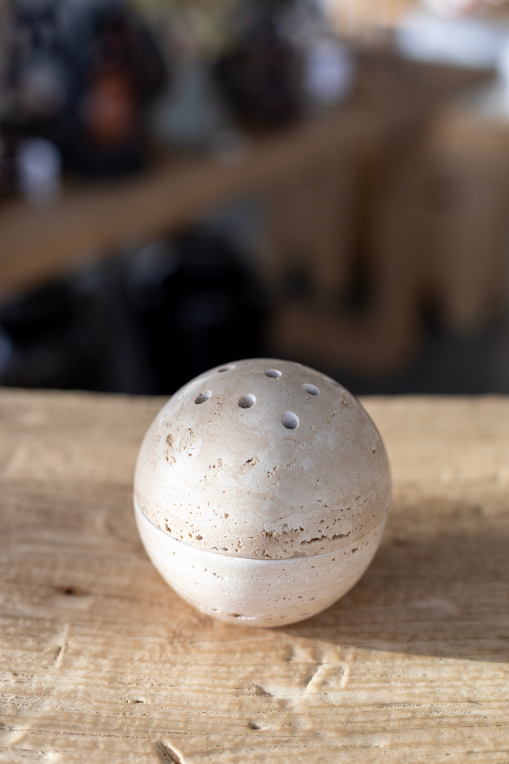 Travertine Incense Burner Dome - Luxe B Co