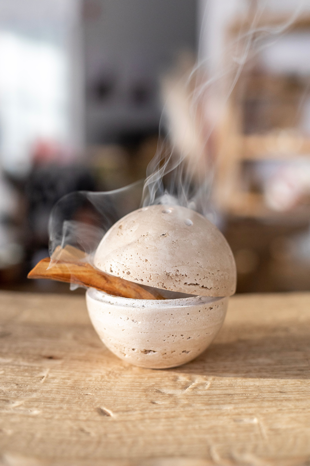 Travertine Incense Burner Dome - Luxe B Co