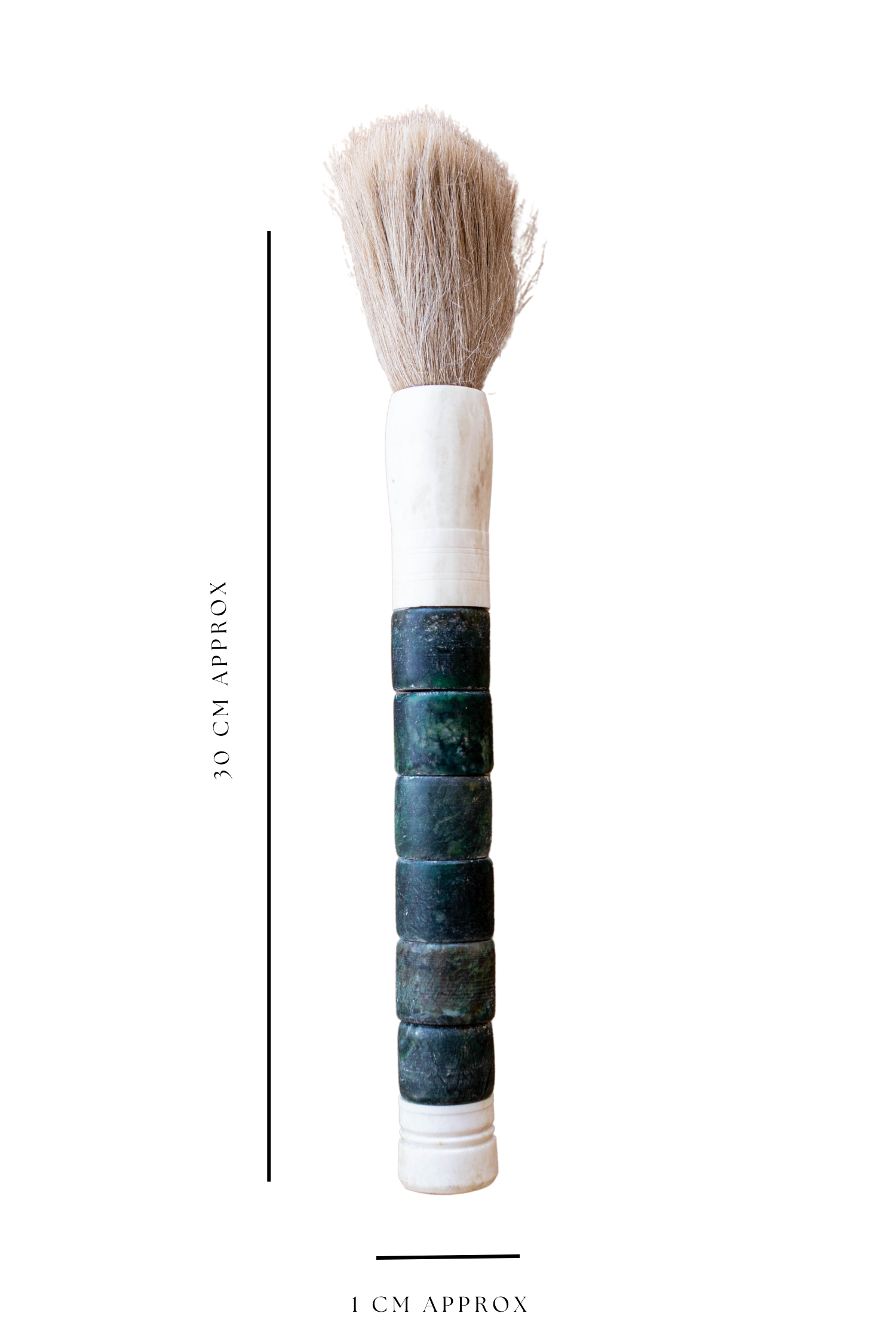 Natural Bone Calligraphy Paint Brush Vintage Green - Luxe B Co
