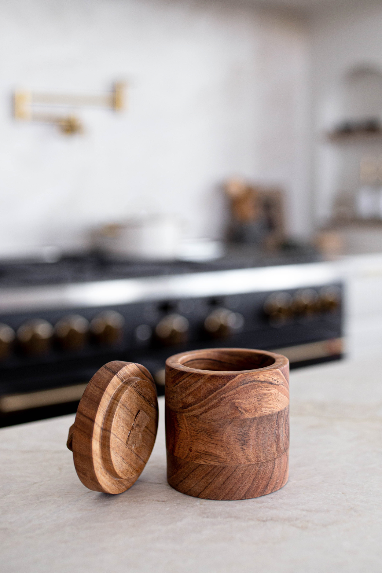 Handmade Acacia Wood Jar | By Luxe B Co. 