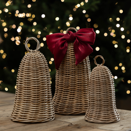 Holiday Rattan Bells Set