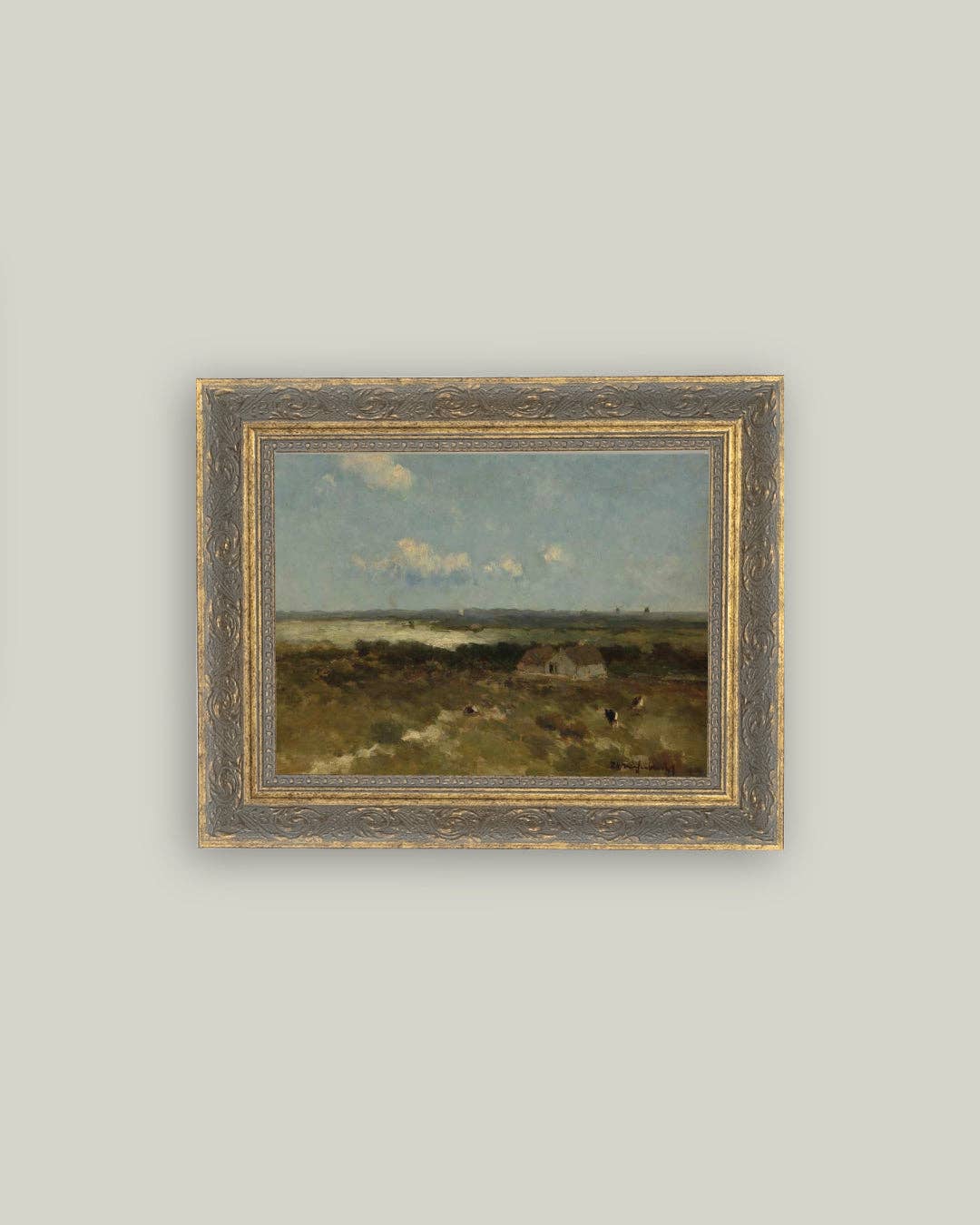 Coastal Farm Framed Antique Art