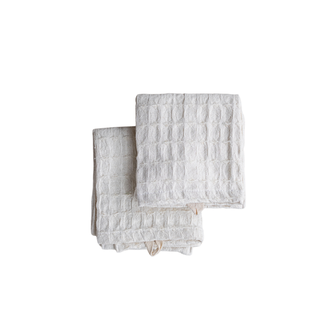 Waffle Hand Towel off White - Luxe B Co
