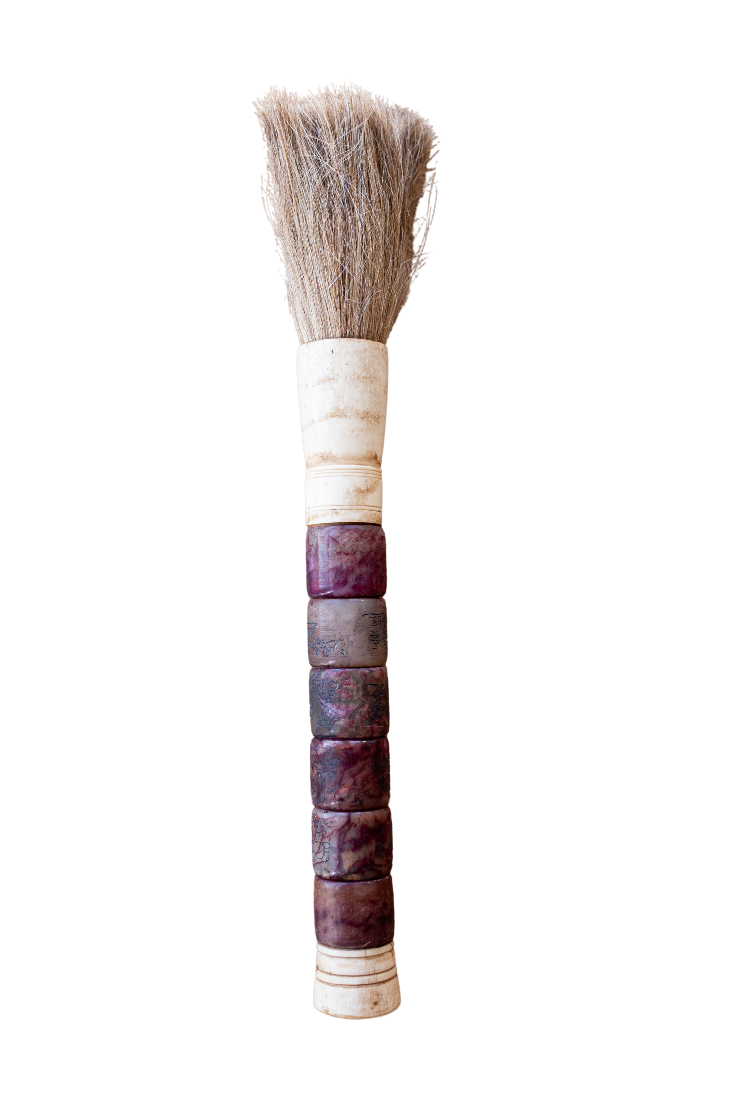 Natural Bone Calligraphy Paint Brush Vintage Burgundy - Luxe B Co