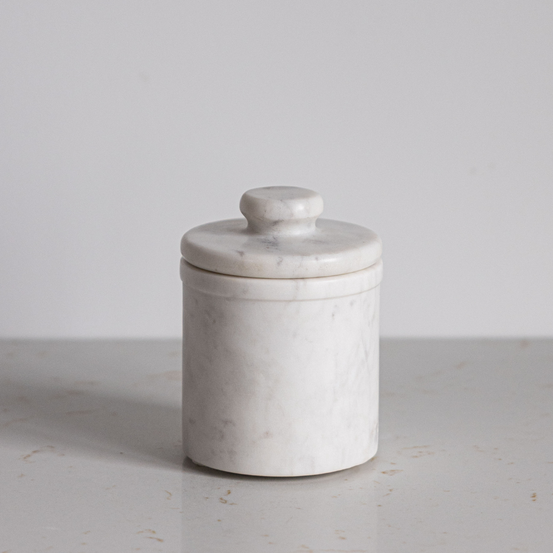 White Marble Butter Keeper | By Luxe B Co.
